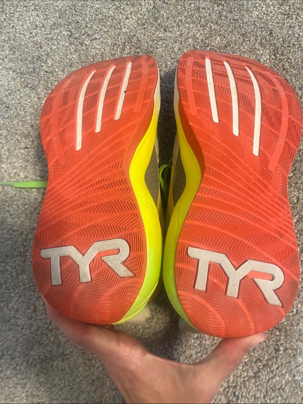 Women’s TYR athletic Sneakers in Aqua, Lime & Yellow. SZ 8.5. - Picture 2 of 6